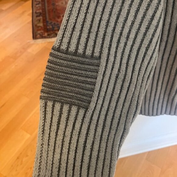 Unisex Vintage Oversized 90s Ribbed Grey Sweater - Picture 4 of 5